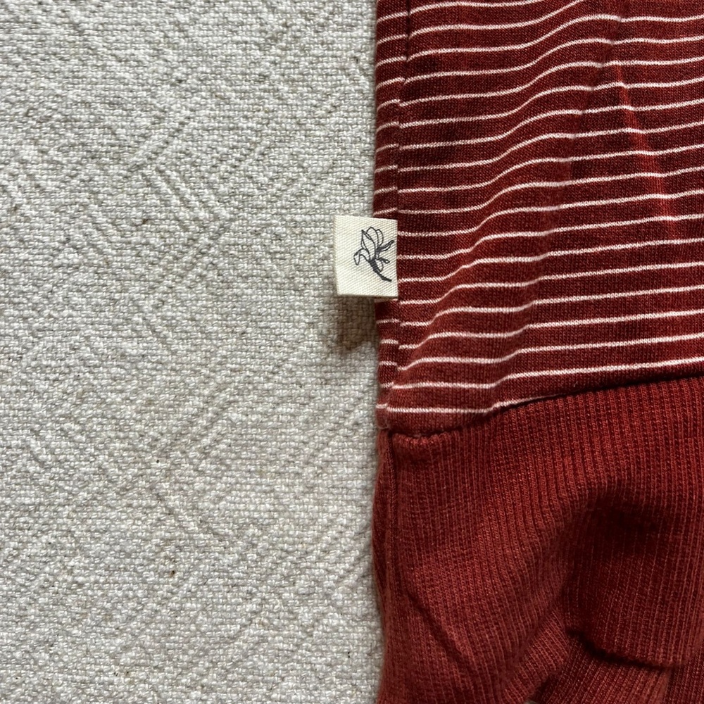 Magnolia Joana Gaines Homebody Rusty Brown Striped Sweatshirt L - Picture 5 of 5